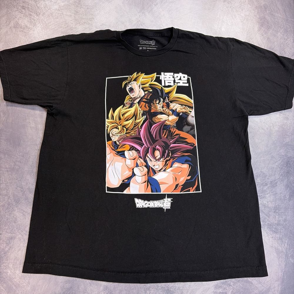 Dragon Ball Super Goku Graphic T-Shirt Mens XL Black Anime Short Sleeve Tee